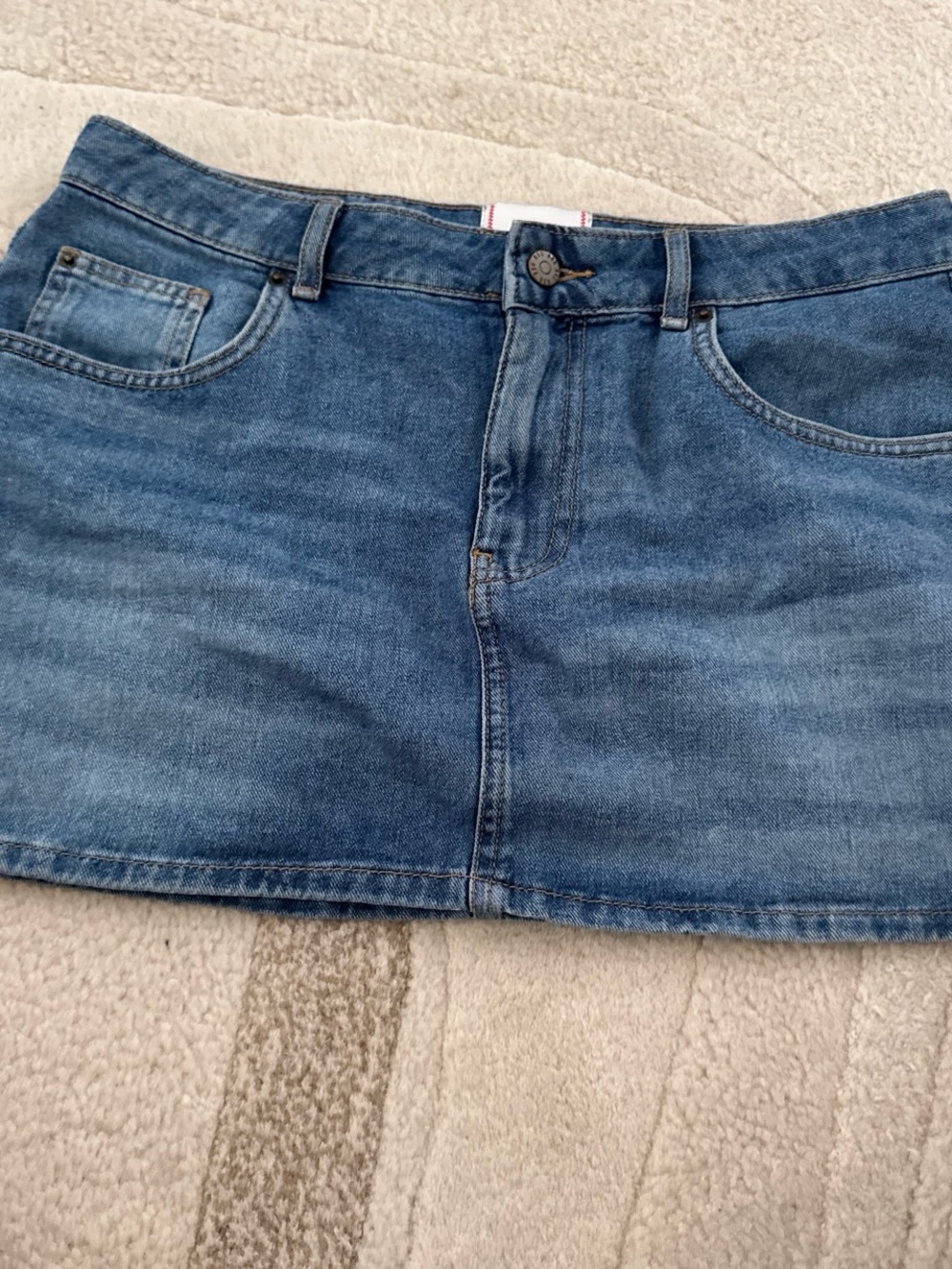 BDG Light Blue Denim Mini Skirt